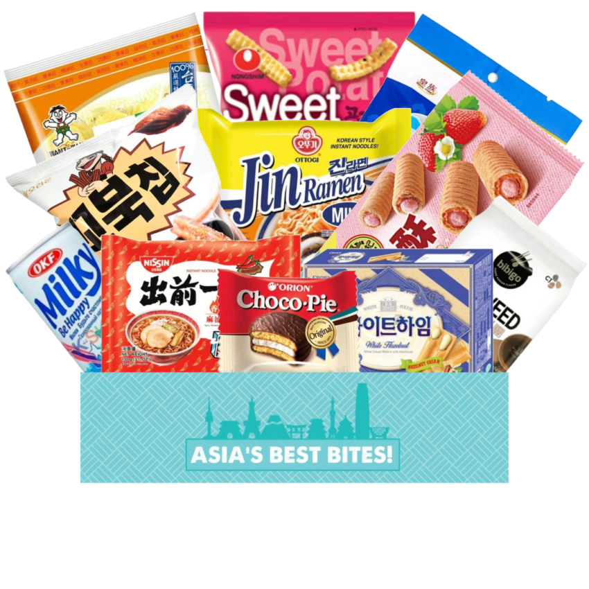 Oisoy's Asian snack subscription box from December. A Korean Harvest celebration themed gift box, exploding with Asian snacks and drinks