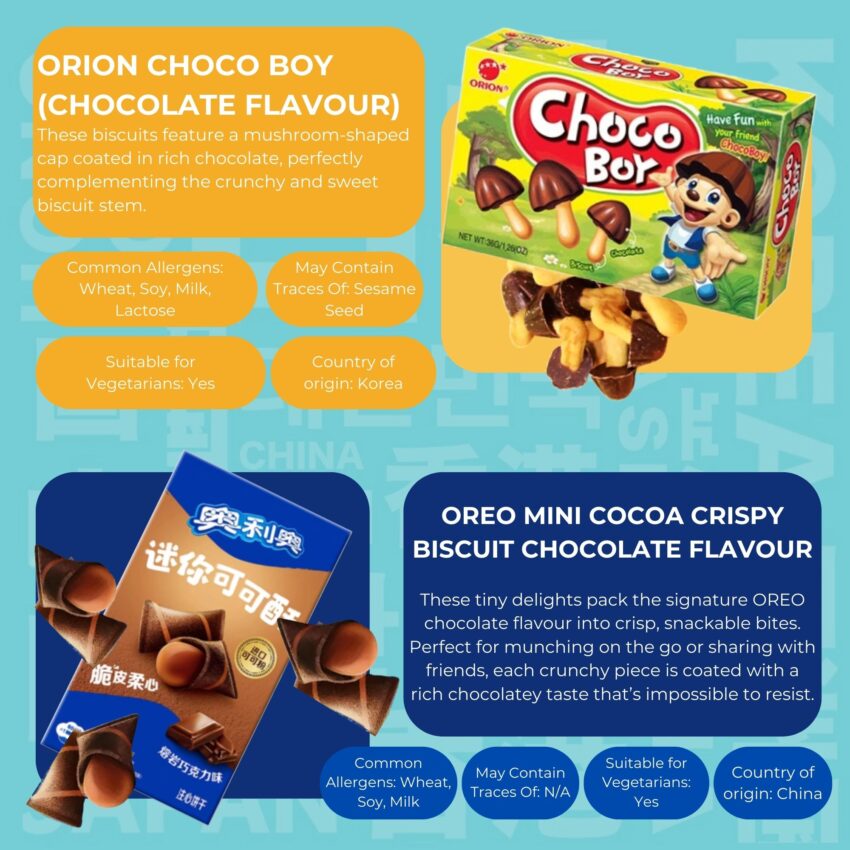 Choco Boy and Oreo Crispy Cocoa Snack