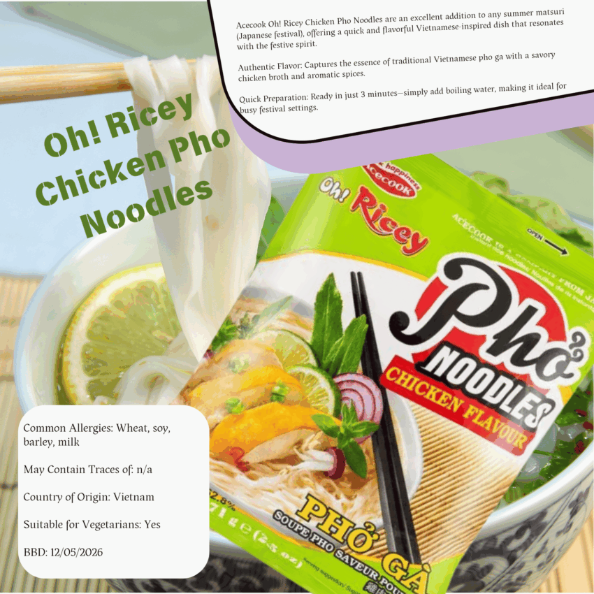 Article about Oh! Ricey Pho noodles chicken falvour