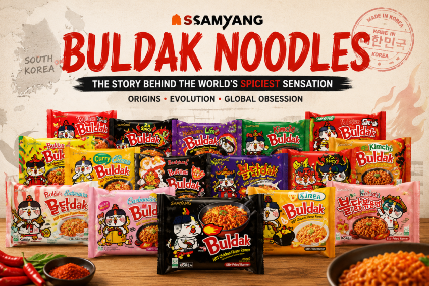 Selection of samyang buldak noodles