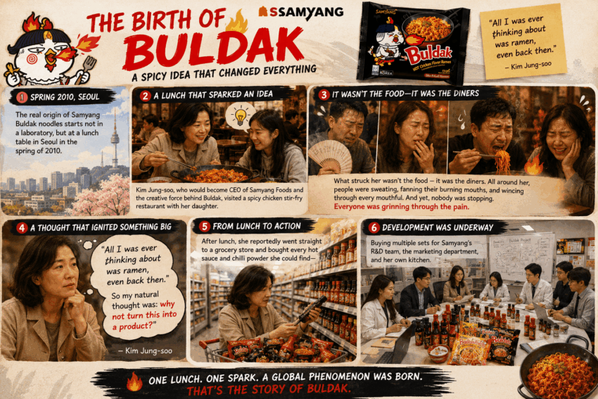 Storyboard of the Samyang buldak origins