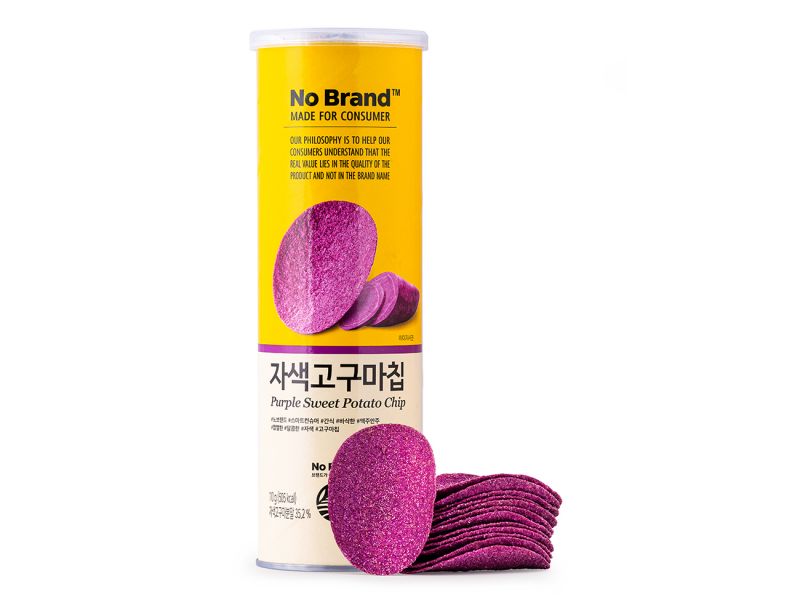 NO BRAND Korean Purple Sweet Potato Chips Snack 160g E-mart Korea